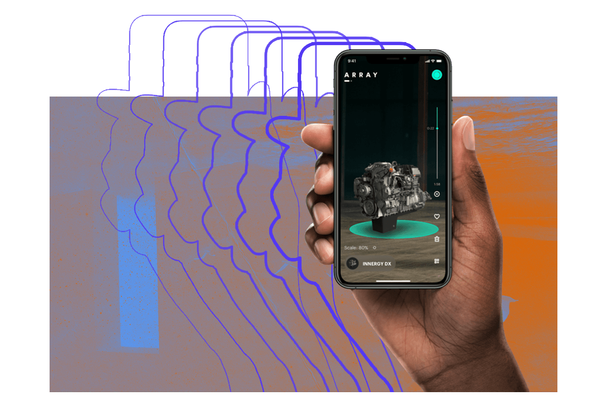 array engine augmented reality experience on iphone
