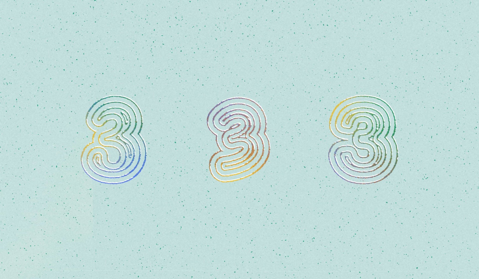 series of three number 3s