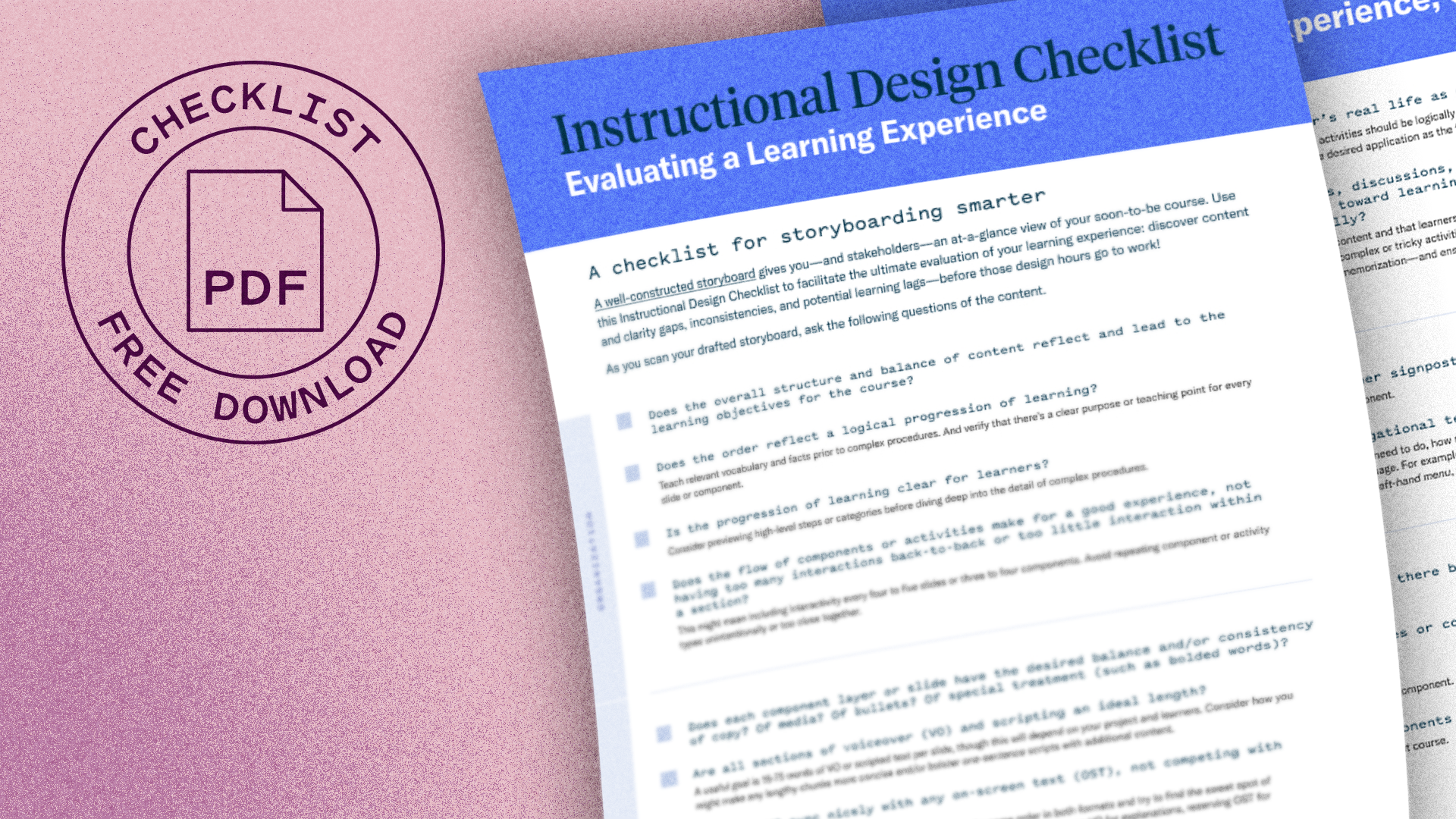 Instructional Design Checklist: Evaluating a Learning Experience