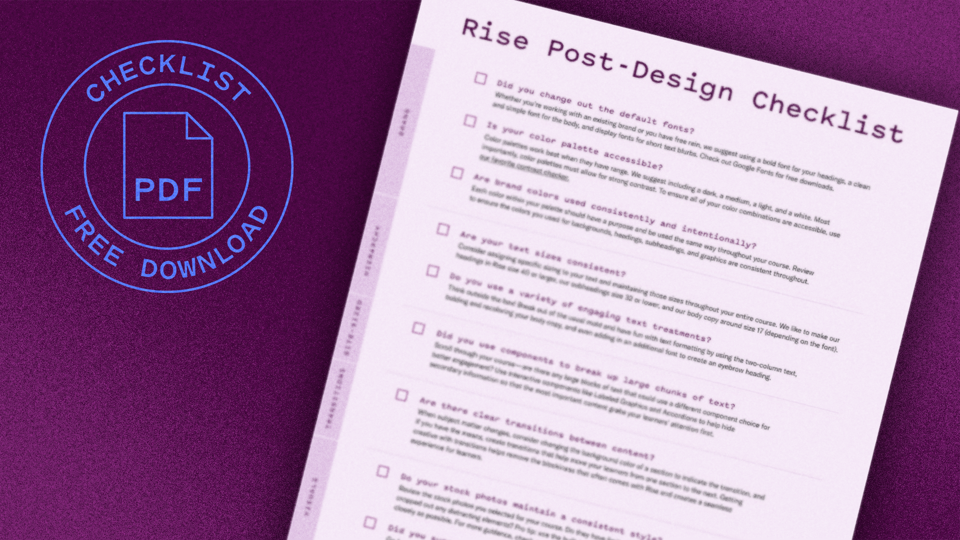 Designing in Articulate Rise: The Ultimate Post-Design Checklist